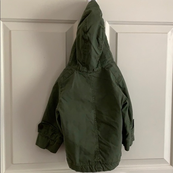 Old Navy Warm Coat. Army Green. Hooded and Lined. - Picture 7 of 7